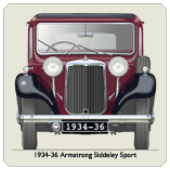 Armstrong Siddeley Sports Foursome (Red) 1934-36 Coaster 2
